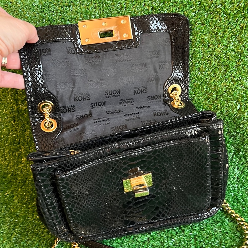 Michael Michael Kors Sloan Small Python-Embossed … - image 3